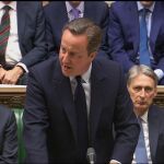 David Cameron durante su intervención en el Parlamento