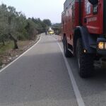 Los bomberos y los servicios de emergencia, en el lugar del accidente