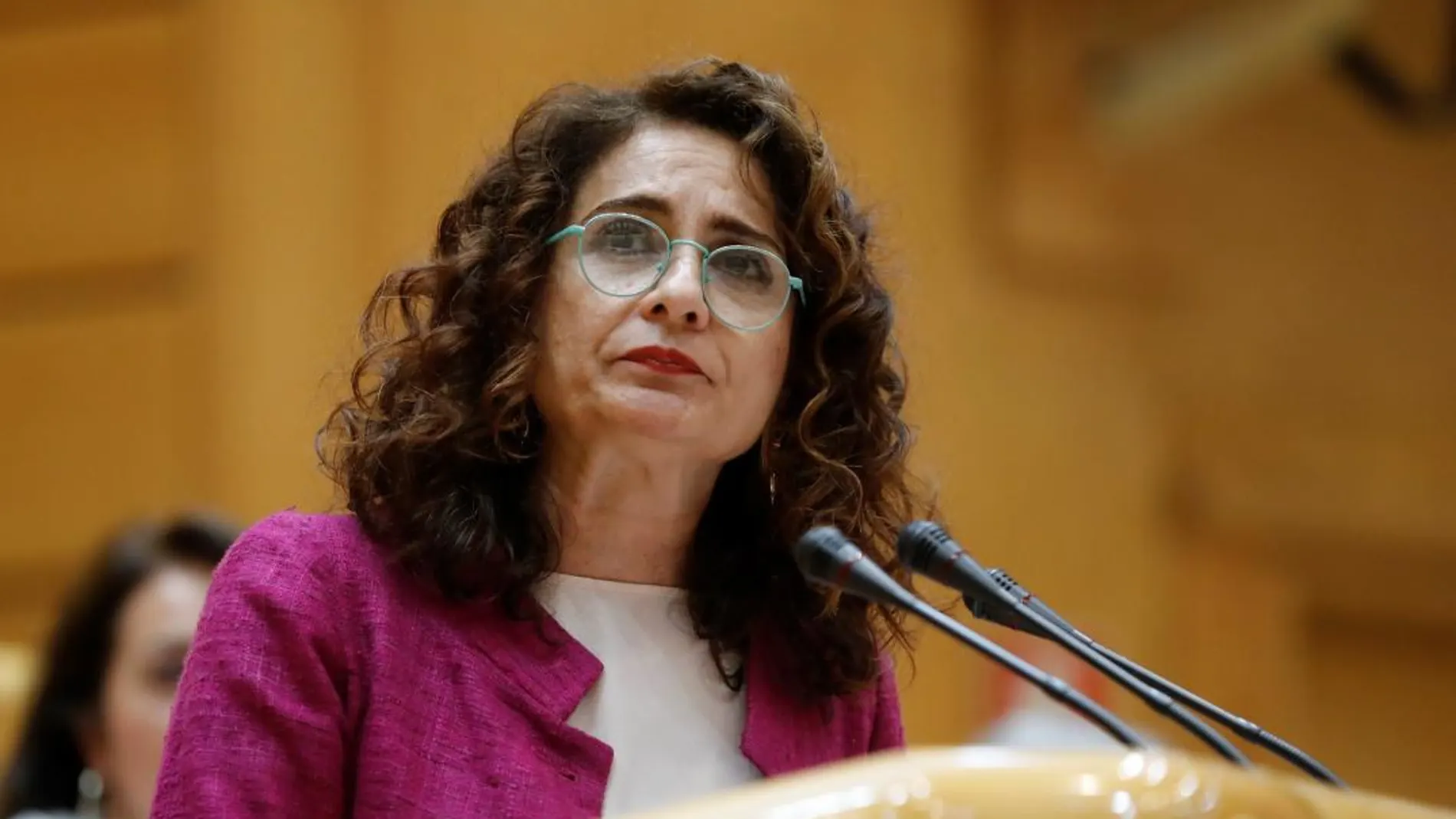 La ministra de Hacienda, María Jesús Montero, durante su intervención en el Senado / Foto: Efe