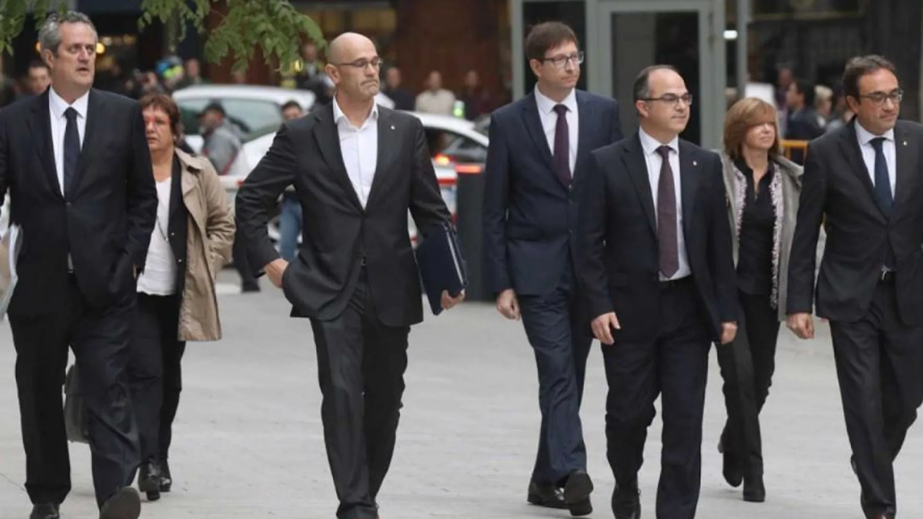 Los ex consejeros catalanes procesados. Foto: Efe