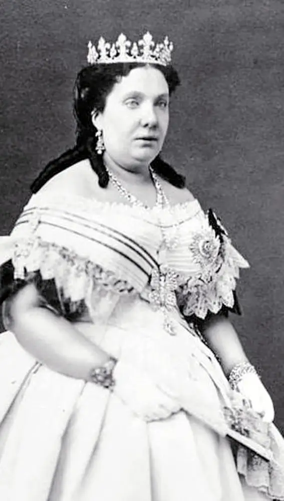 Isabel II, hija de Fernando VII y María Cristina de Borbón Dos Sicilias