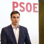 El candidato del PSOE a la presidencia del Gobierno, Pedro Sánchez,