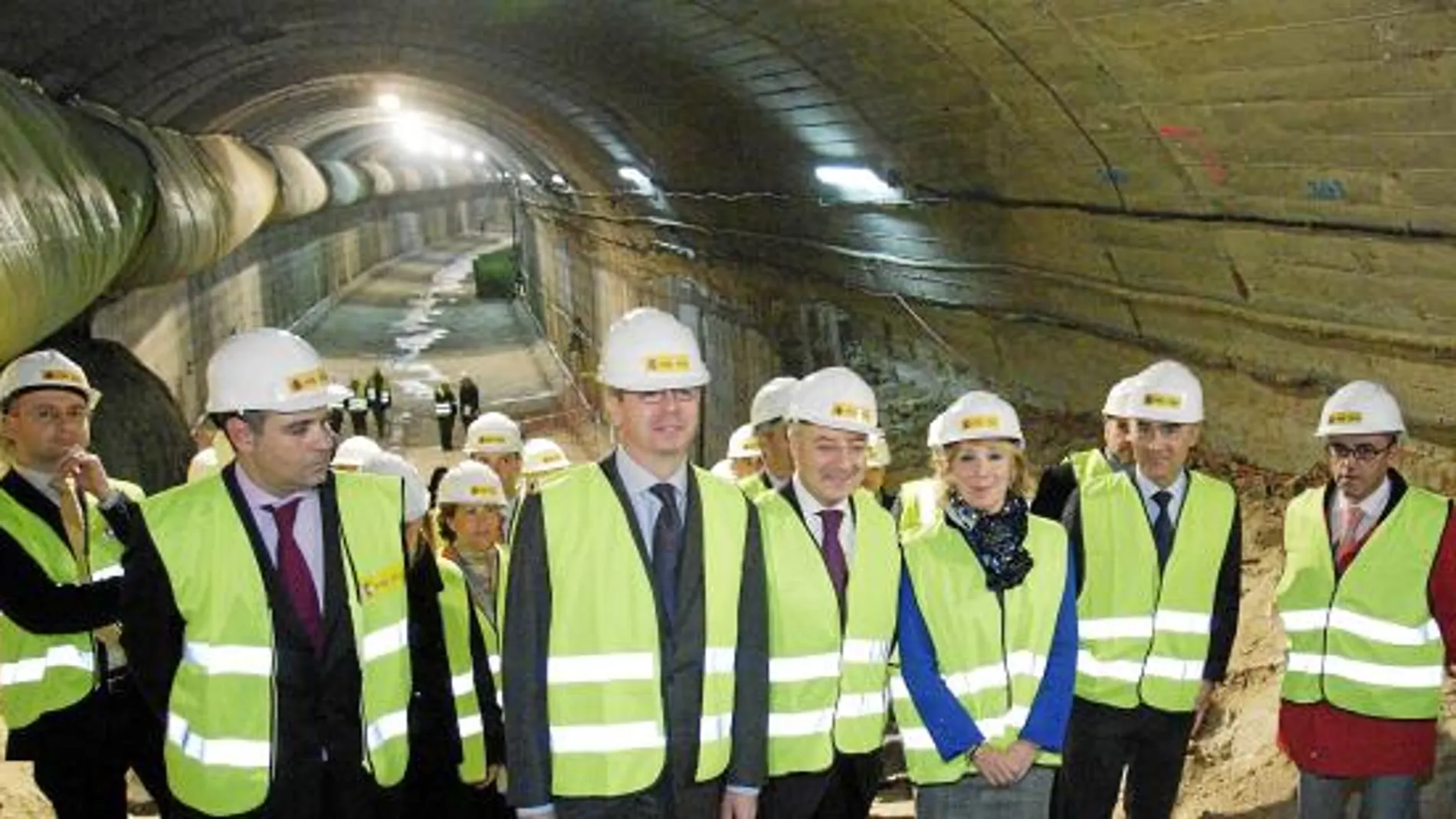 Blanco con Gallardón y Aguirre visitaron las obras del túnel que llevará las Cercanías a Atocha