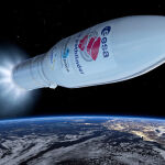 Recreación de la ESA del cohete Vega poniendo en órbita el satélite Lisa Pathfinder