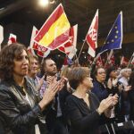 La exdiputada de UPyD y número cuatro a la lista del PSOE por Madrid Irene Lozano (i), durante el acto de presentación de las candidaturas al Congreso