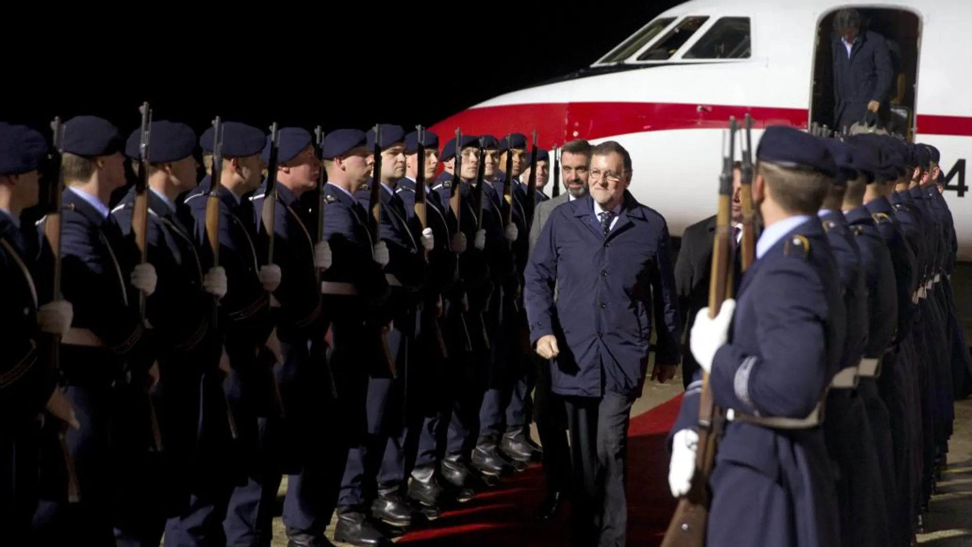 Mariano Rajoy llega a Berlín para participar en una reunión de líderes de la UE con el presidente estadounidense, Barack Obama.