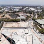 Vista del recinto que albergó la Expo’92, con los nuevos puentes que se construyeron para unir la isla con la ciudad