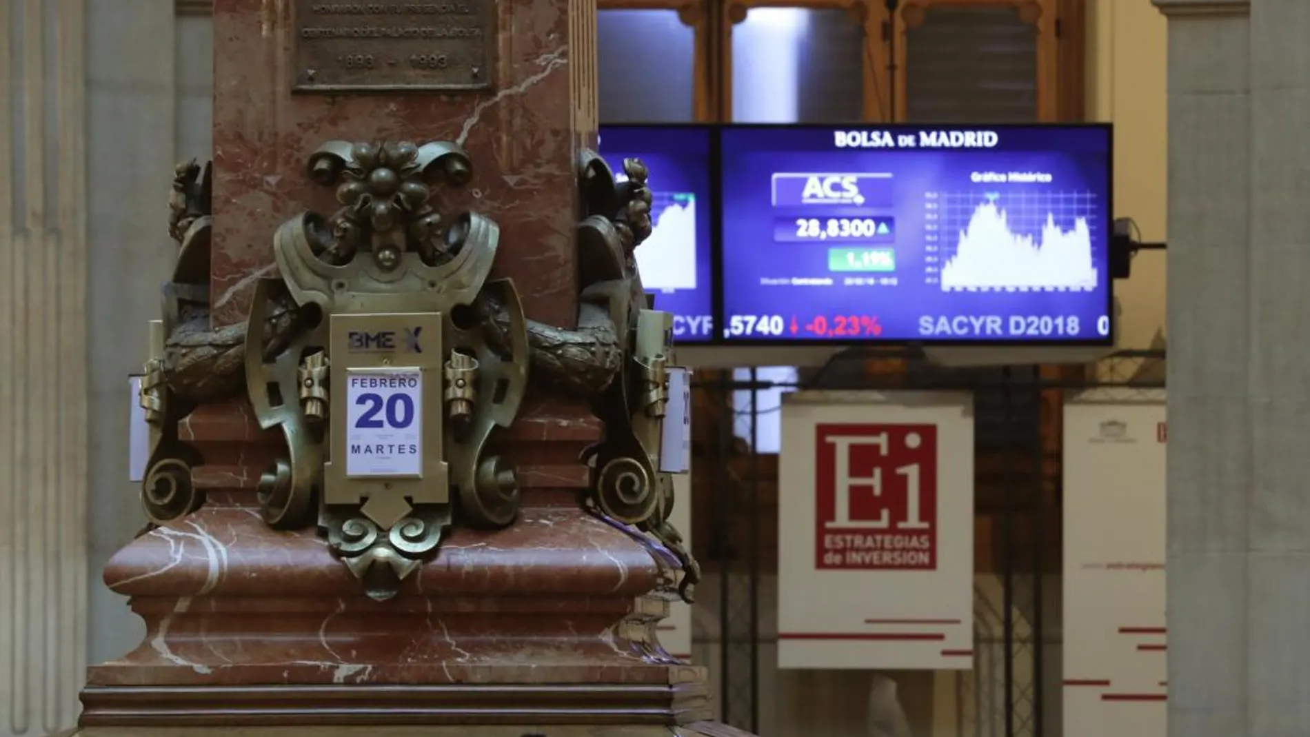 El IBEX 35, hoy, 20 de febrero. EFE/ Zipi