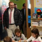 El consejero de Educación, Fernando Rey, visita el Centro de Educación Infantil y Primaria Gerardo Diego en Golmayo (Soria)