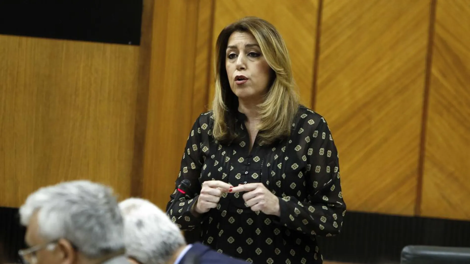 La presidenta de la Junta, en la sesión plenaria de ayer