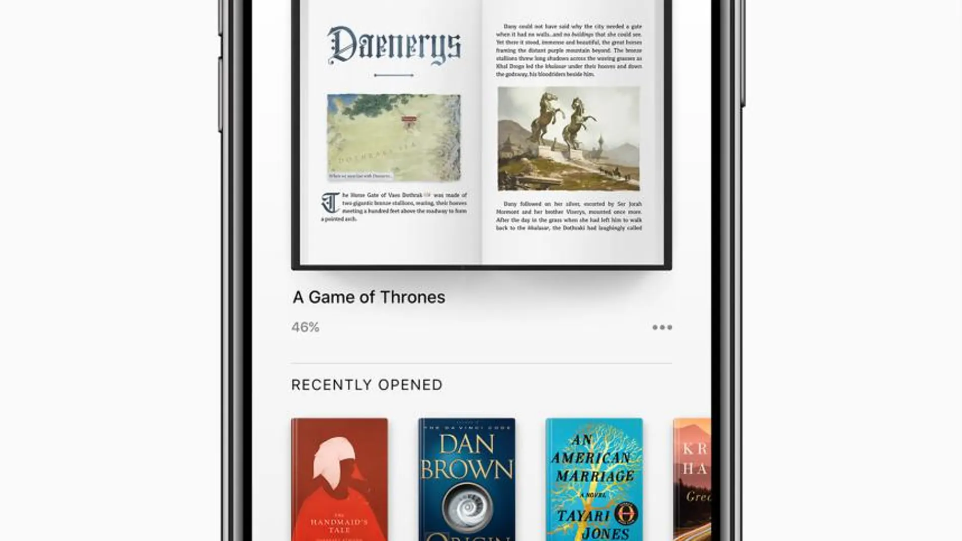 La pestaña Reading Now, una de las incluidas en el Apple Books