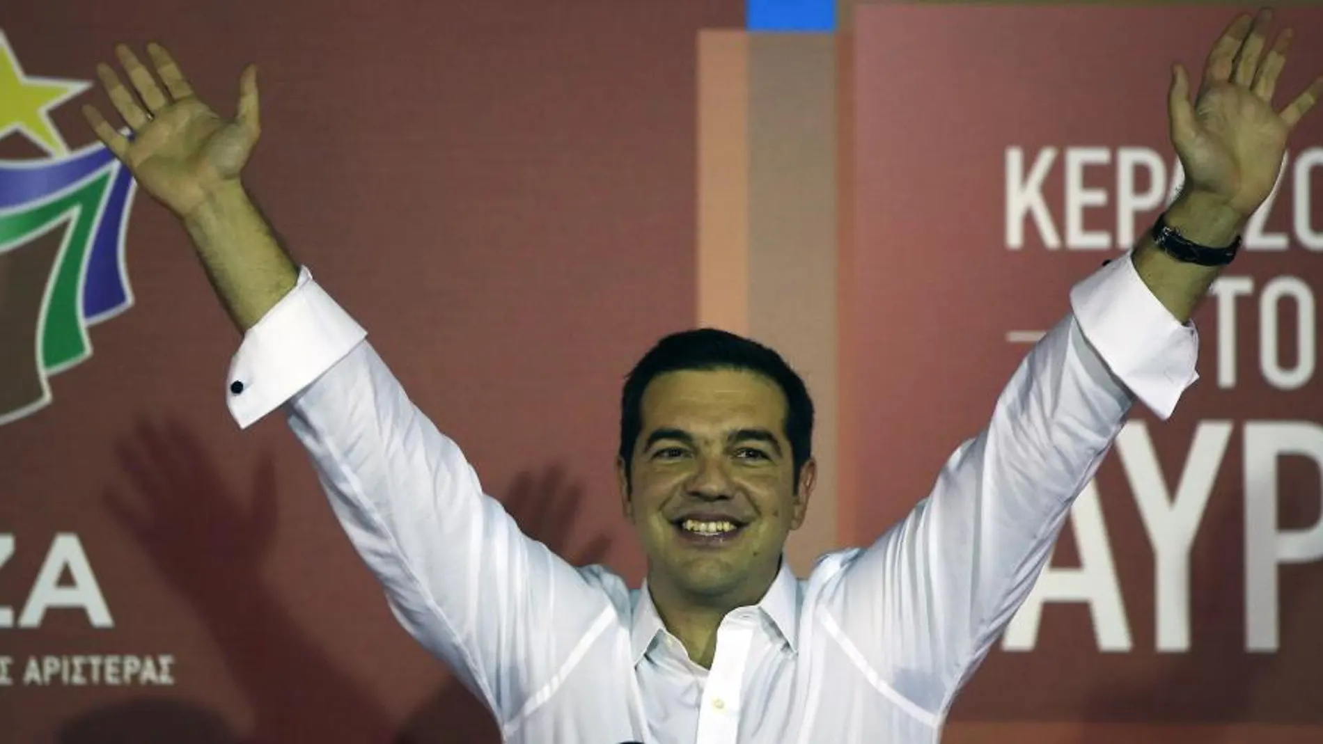 Alexis Tsipras celebra su victoria