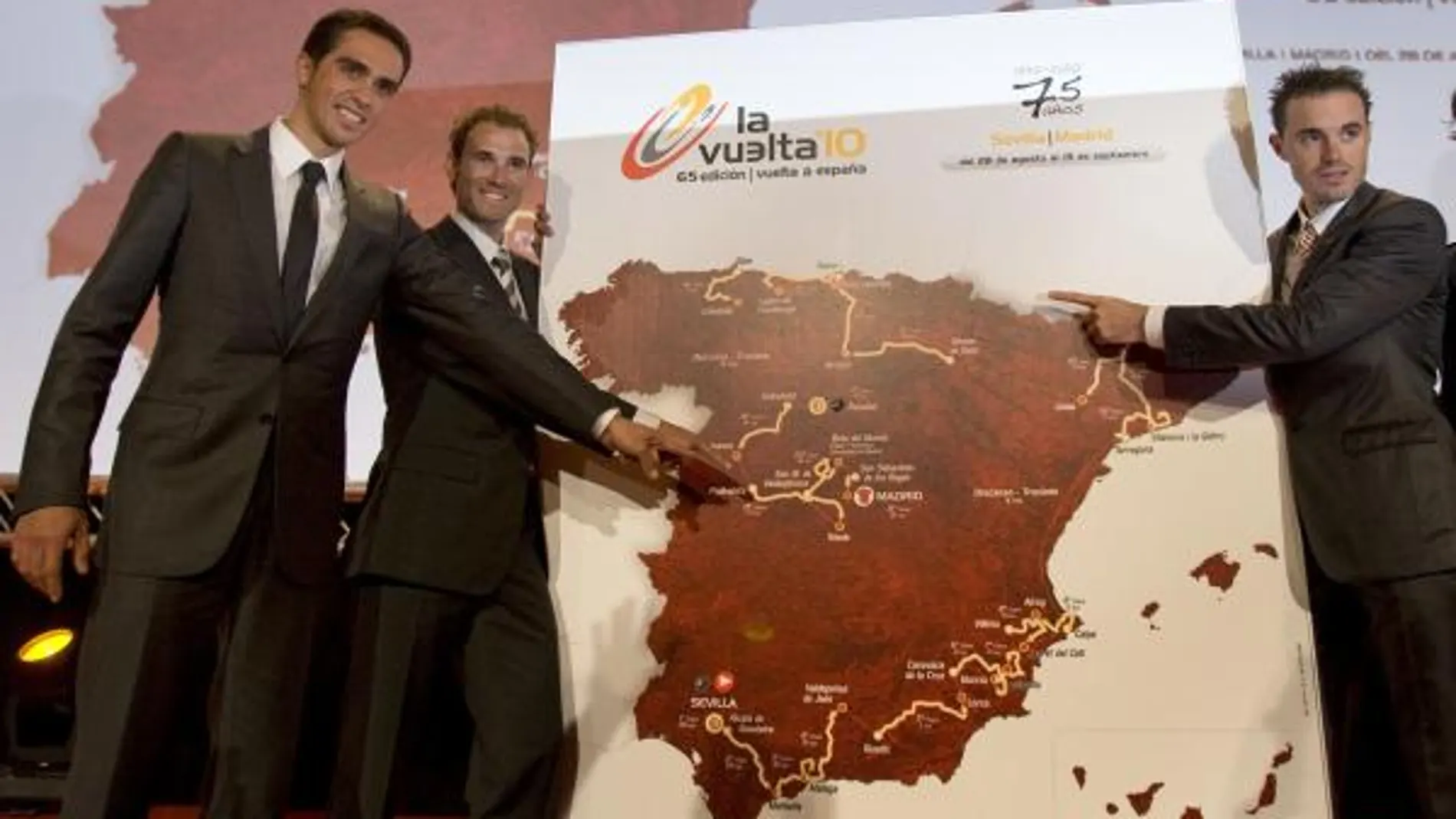 Imagen del día de la presentación de la Vuelta 2010