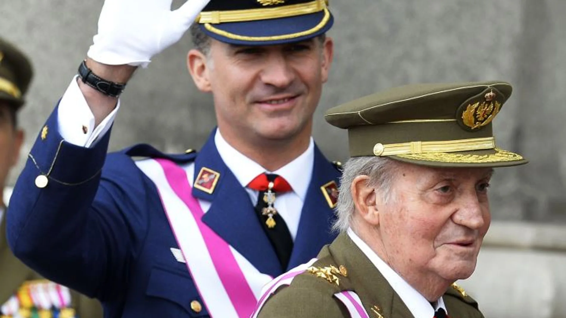 Don Juan Carlos y Don Felipe, en la Pascua Militar de 2014