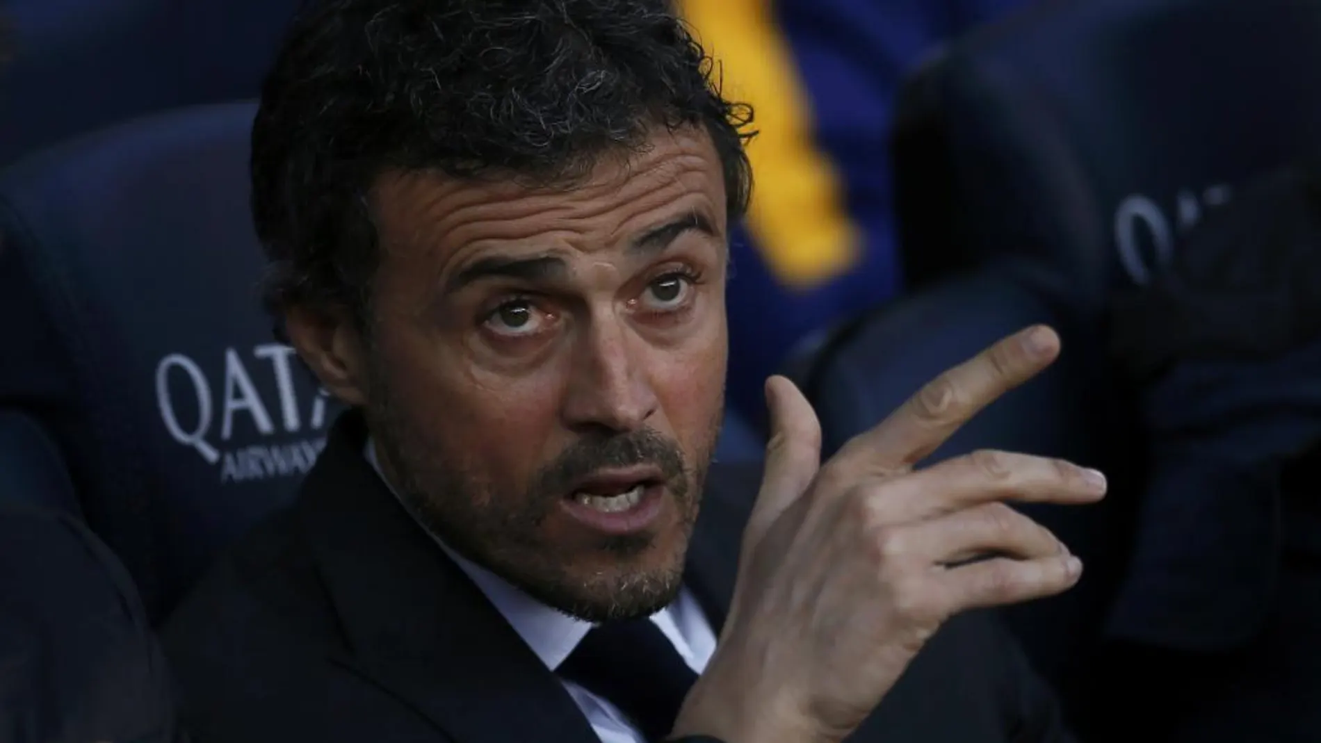 El entrenador del Barcelona, Luis Enrique Martínez, durante el partido