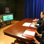 Captura de pantalla de la videoconferencia de Rajoy a las tropas