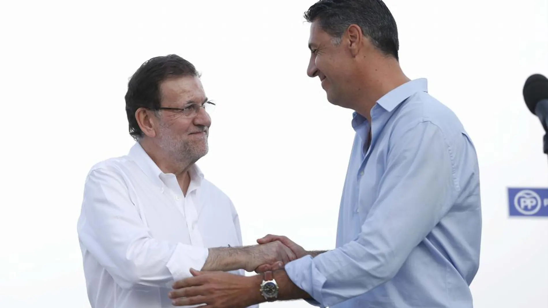 Rajoy ha participado hoy en Castelldefels (Barcelona), en un acto de apoyo al candidato del PP a las elecciones autonómicas.