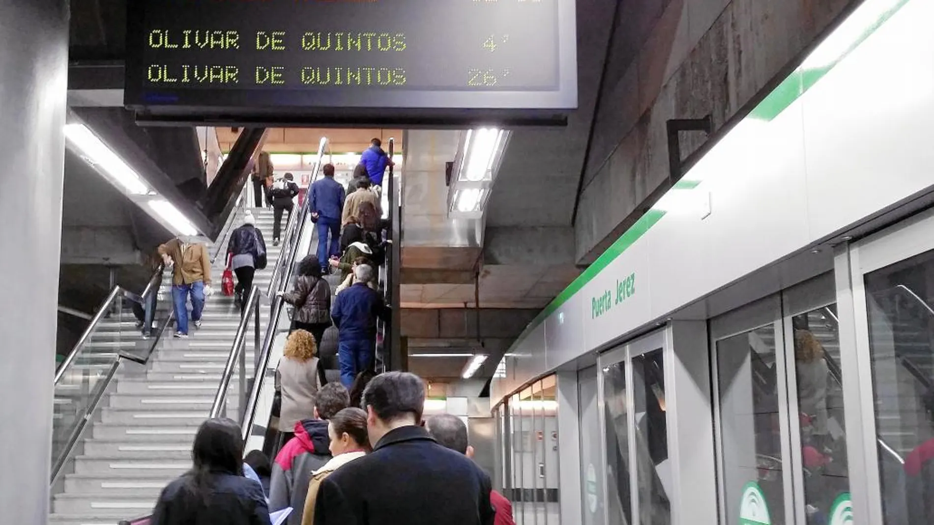 Una estación del metro en Sevilla