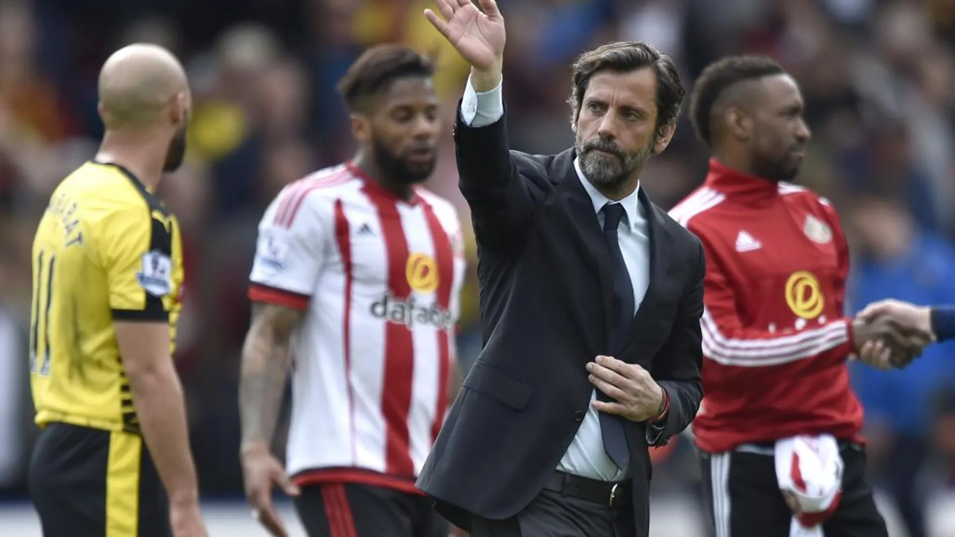 Quique Sanchez Flores, en su despedida del Watford inglés.