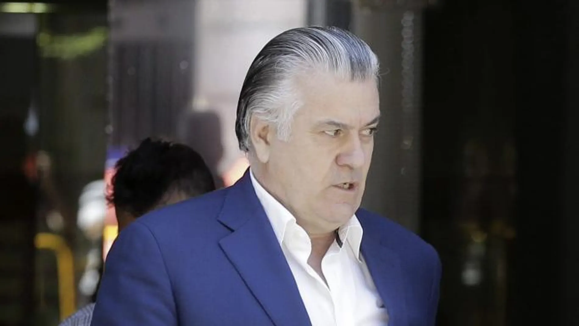 El ex tesorero del Partido Popular Luis Bárcenas a su salida de la Audiencia Nacional, donde periódicamente tiene la obligación de presentarse