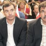 Tomás Gómez junto al ex alcalde de Leganés, y diputado en la Asamblea José Luis Pérez Ráez