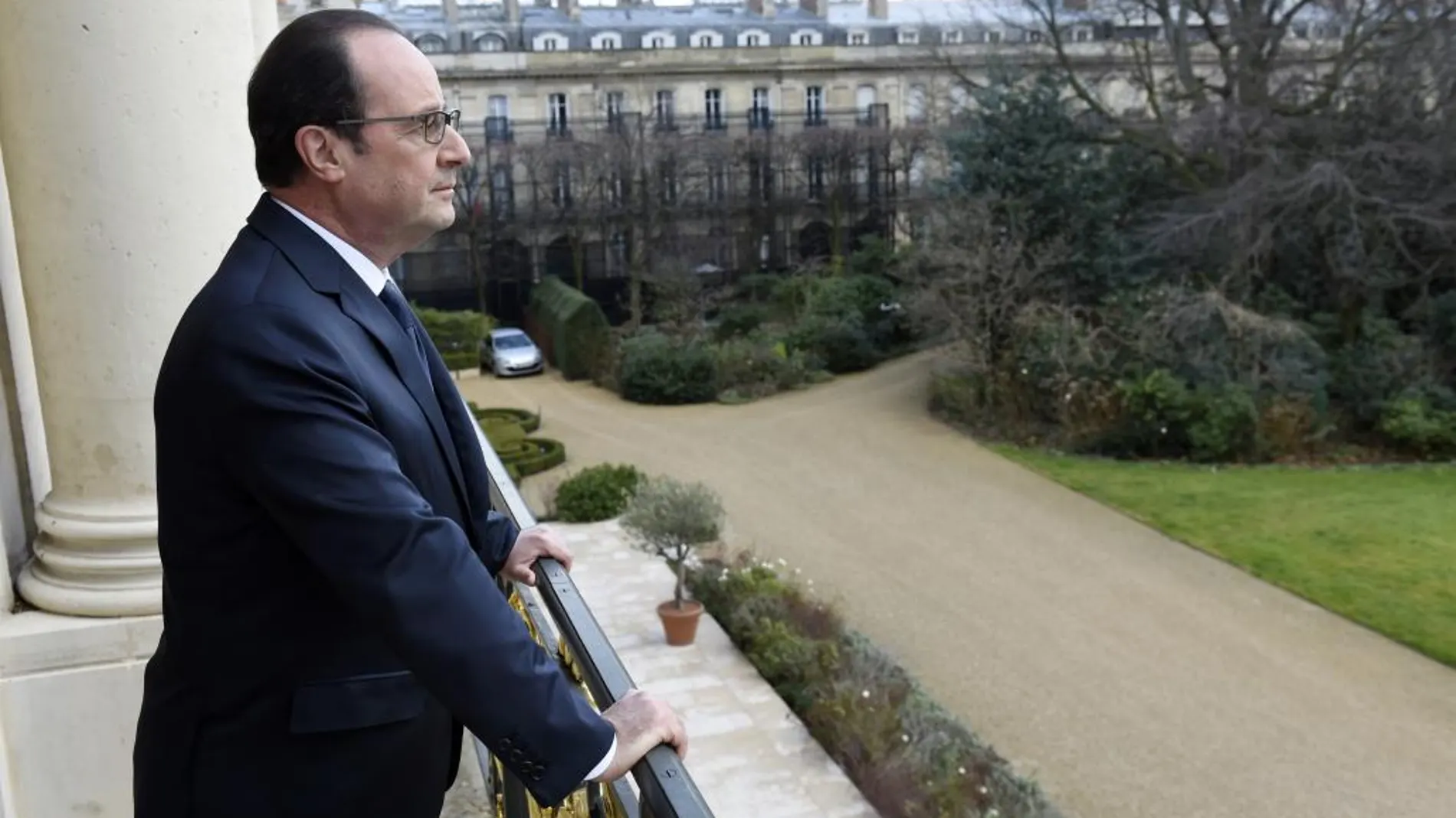 Francois Hollande en el Palacio del Elíseo