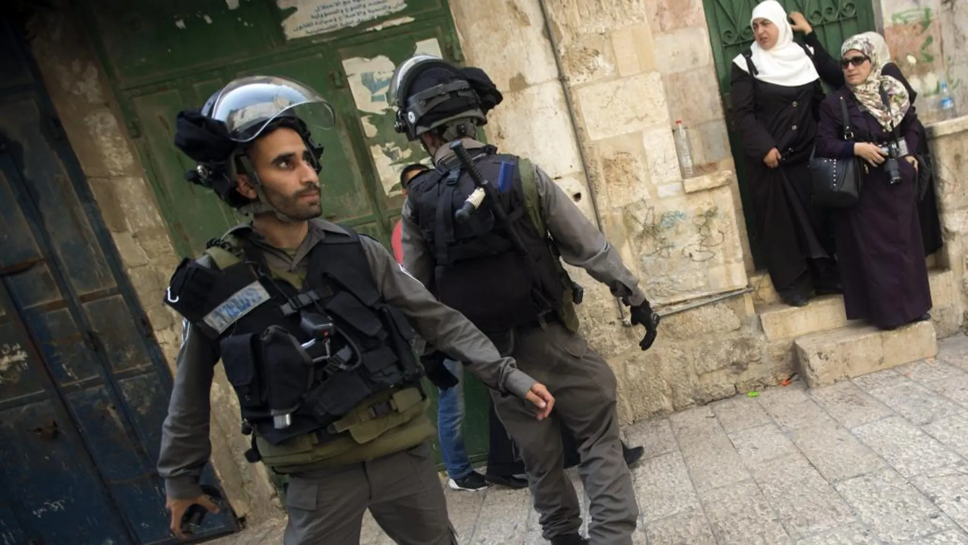 La Policía israelí en la Explanada de las Mezquitas de Jerusalén