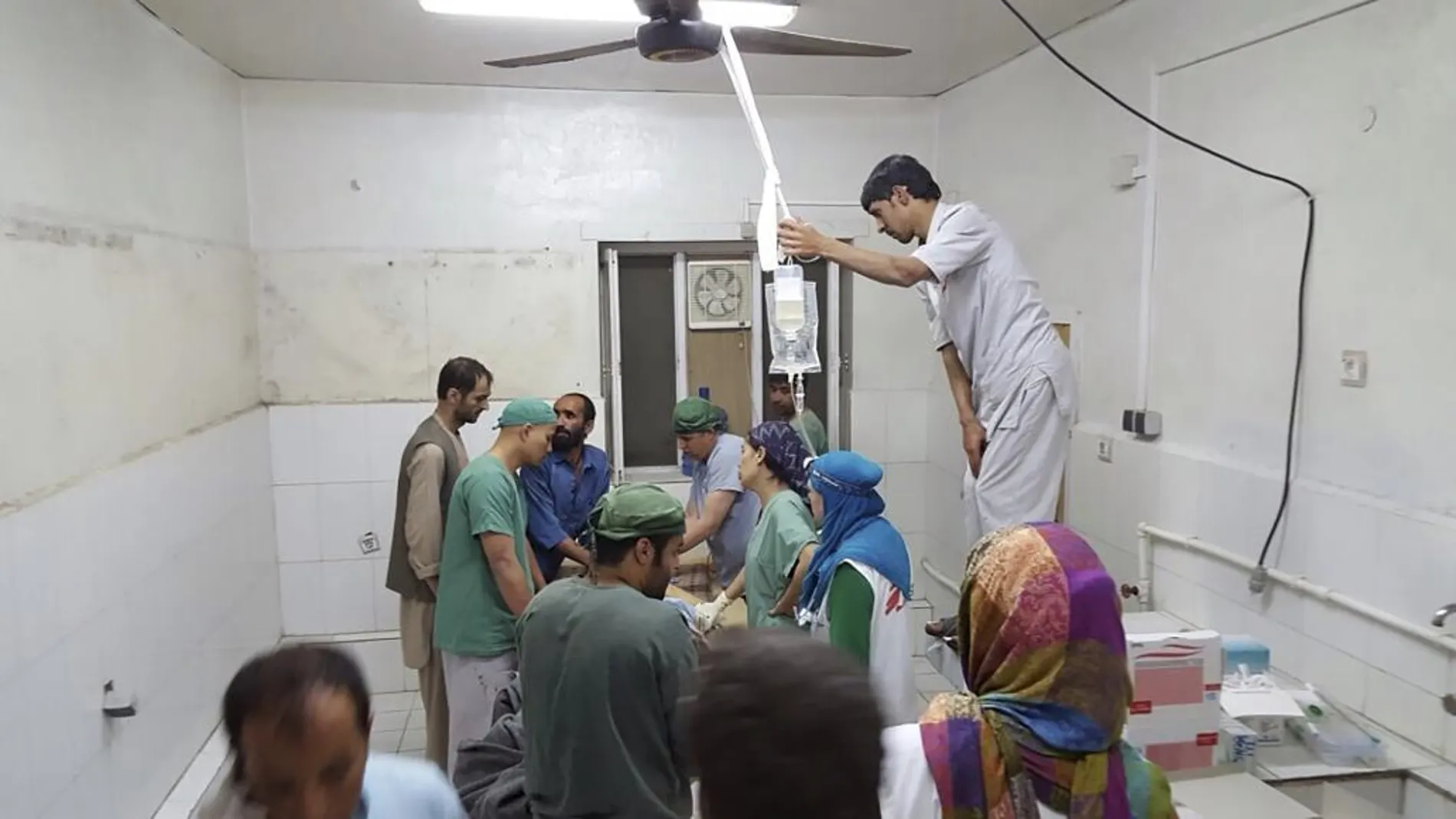 Foto facilitada por MSF de una de las partes del hospital que se salvó del ataque