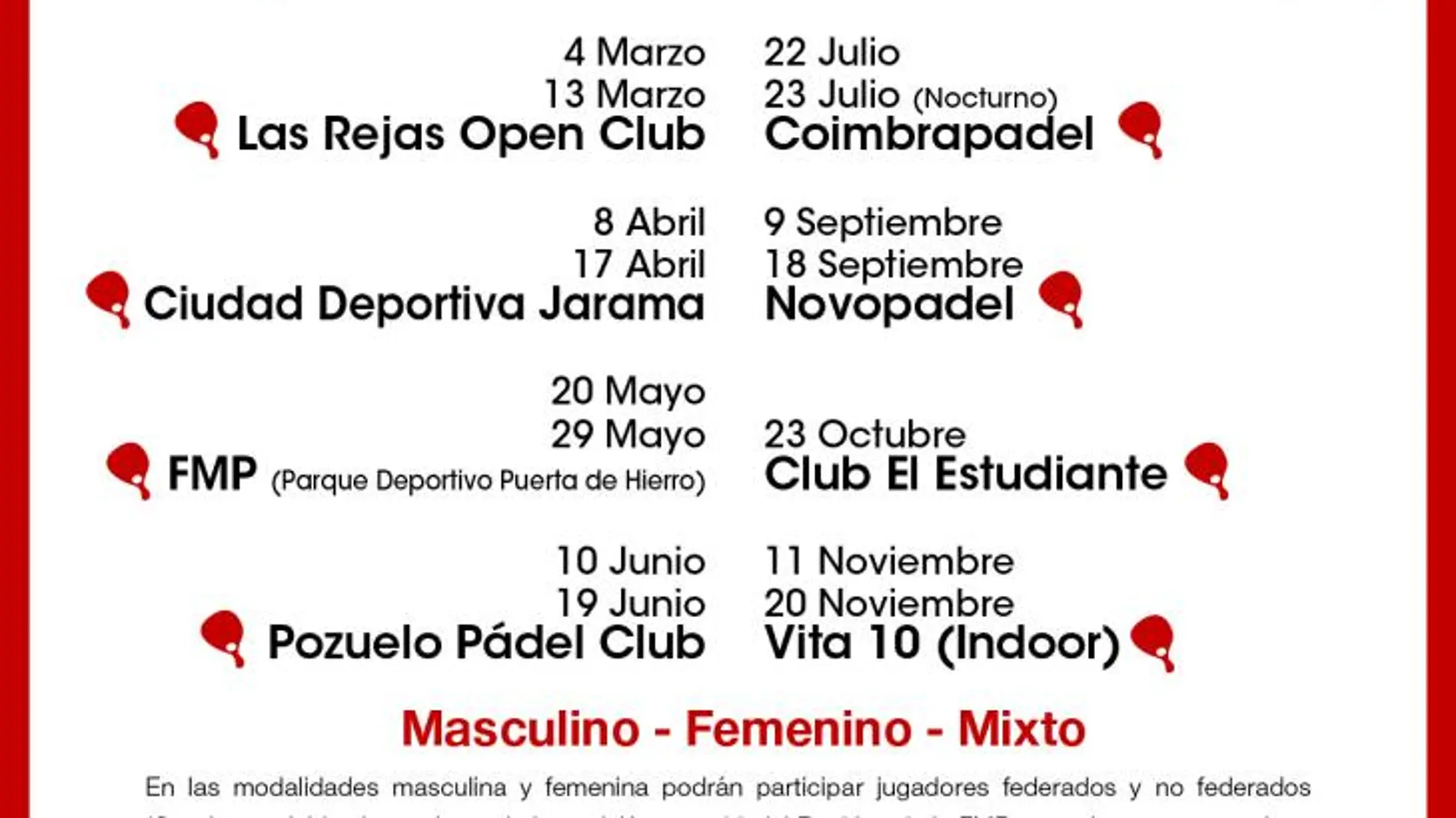 Cartel de los Torneos Express