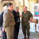 El general José Rivas junto a Carlos Aganzo, en la inauguración