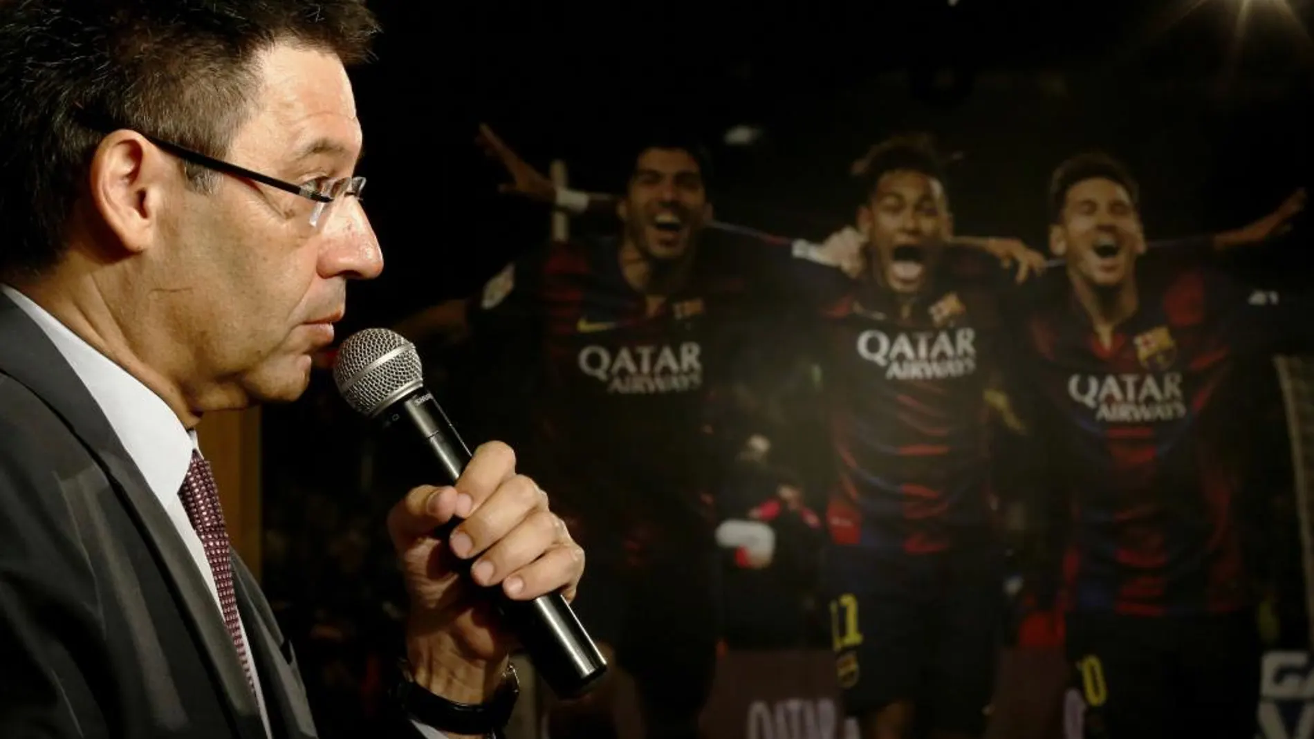 Josep Maria Bartomeu, en la presentación hoy de su candidatura a la presidencia del club