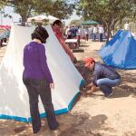 Trabajadores de Tioxide acampan contra los ERE
