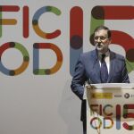 El presidente del Gobierno, Mariano Rajoy, durante su intervención en la inauguración del Foro Internacional de Contenidos Digitales (Ficod).