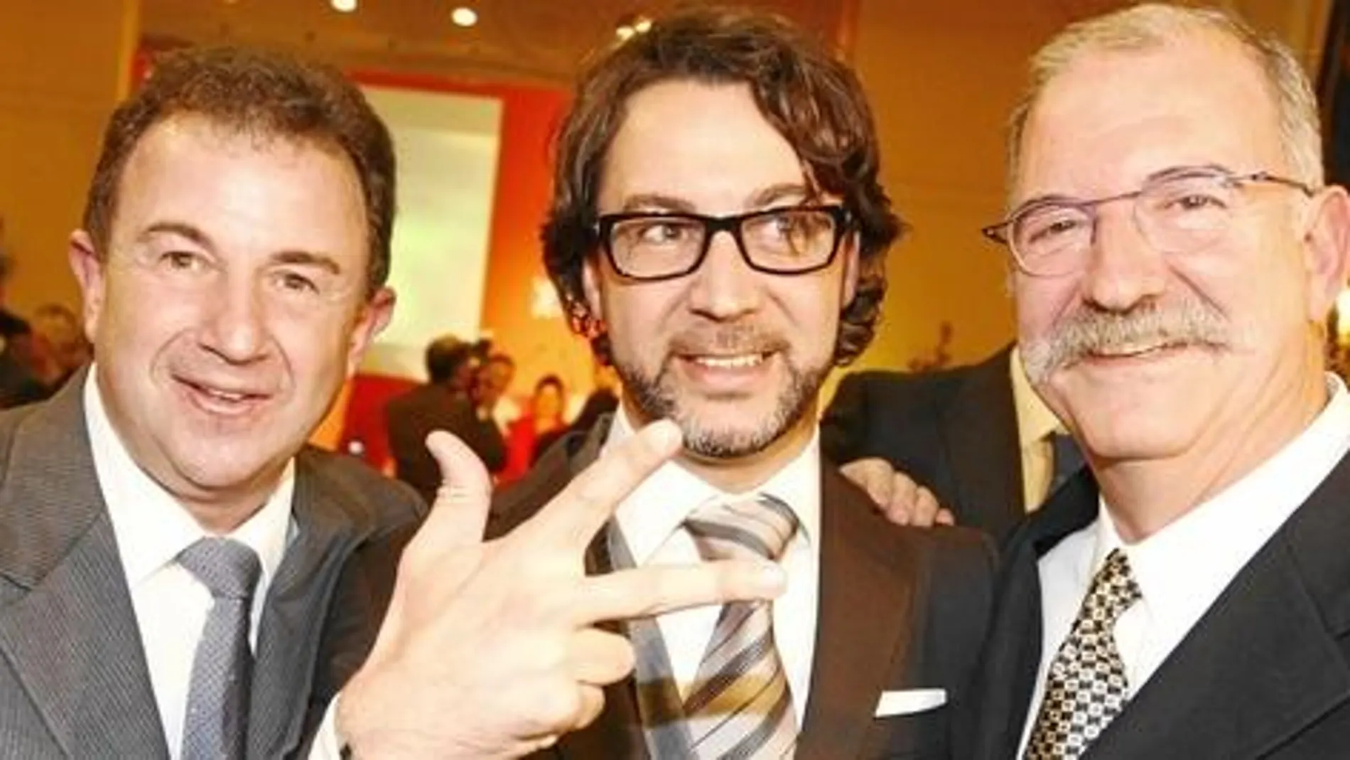 Martín Berasategui, Quique Dacosta y Pedro Subijana, tras la entrega de los galardones