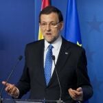 Mariano Rajoy habla en conferencia de prensa tras el fin de la cumbre de los 27