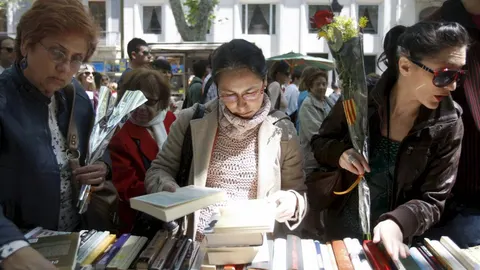 El día de Sant Jordi en Barcelona