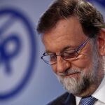 El expresidente del Gobierno Mariano Rajoy durante la reunión de la Junta Directiva Nacional del PP. EFE/Mariscal