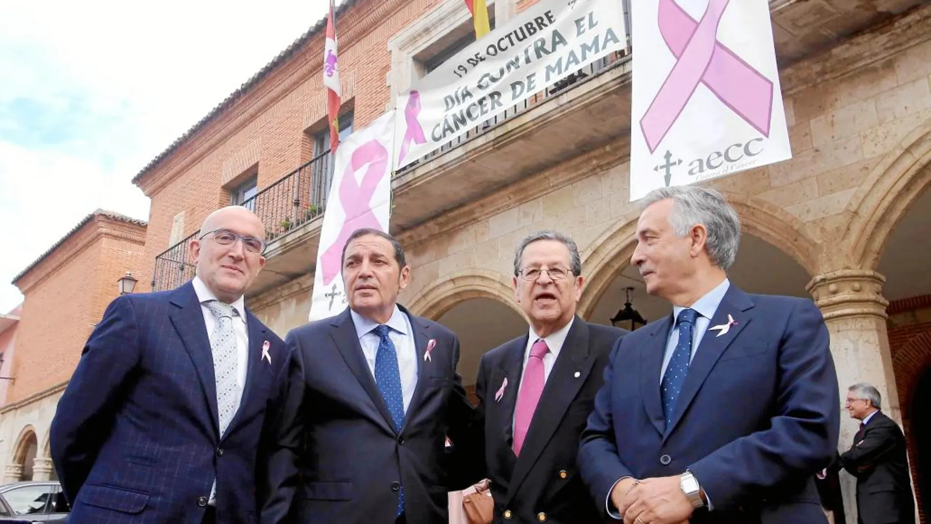 Jesús Julio Carnero, Antonio María Sáez Aguado, Francisco Javier Arroyo y Artemio Domínguez en Medina de Rioseco