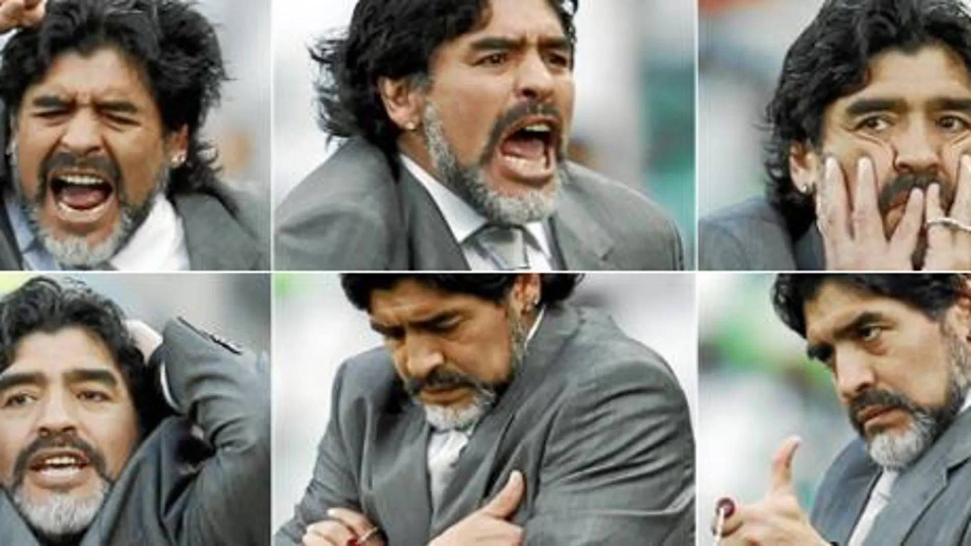 Maradona se vistió con traje por primera vez para dirigir a su selección. En las imágenes, diversos gestos del encuentro de ayer