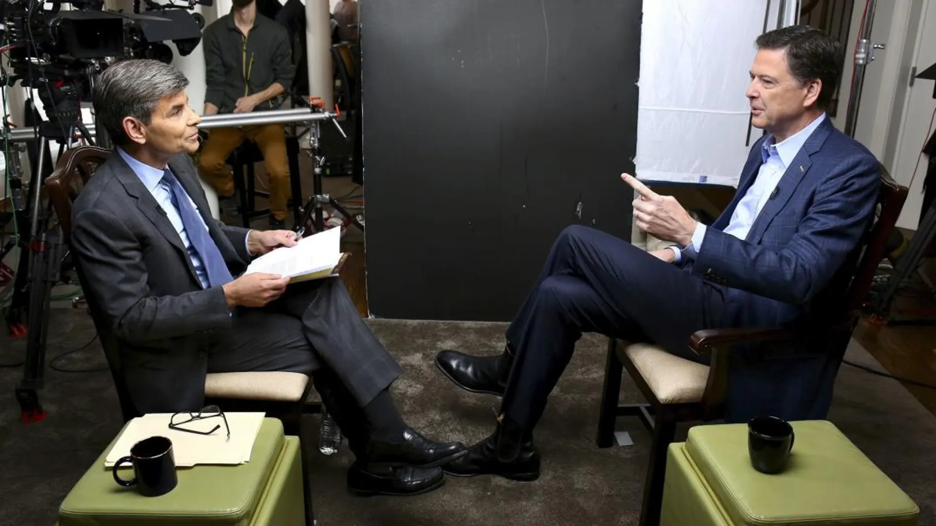 James Comey durante la entrevista con ABC Television