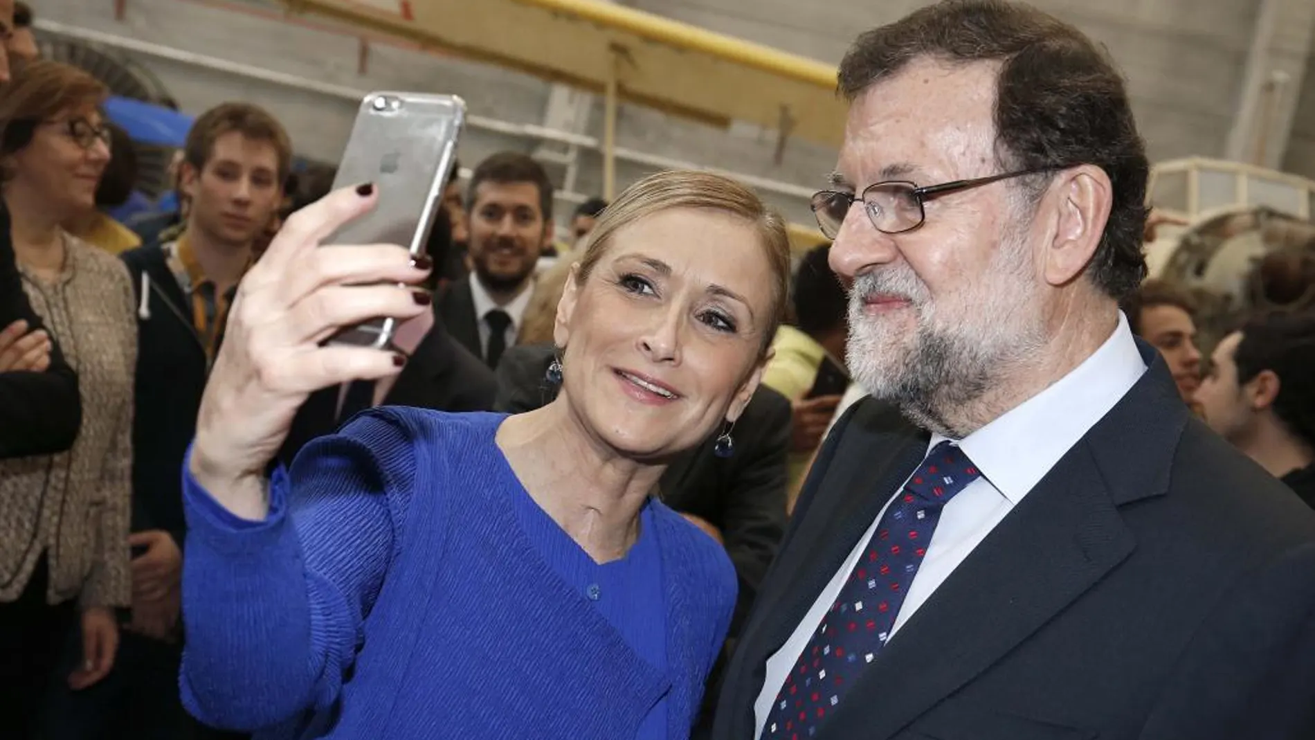 Mariano Rajoy durante su visita esta mañana a un centro de Formación Profesional