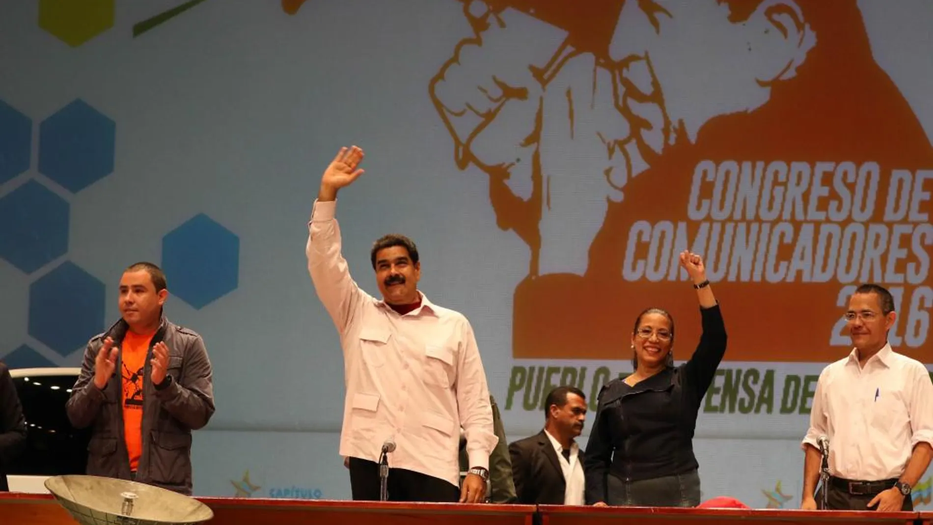 El presidente de Venezuela, Nicolás Maduro, durante un acto por la celebración del Día del Periodista
