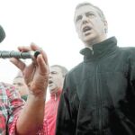 El presidente del PNV, Íñigo Urkullu, ayer, en la cima del monte Gorbea