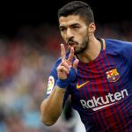 Luis Suárez, festeja el gol marcado contra el Valencia. EFE/ Andreu Dalmau