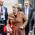 La canciller alemana, Angela Merkel, a su llegada a la reunión en Bruselas
