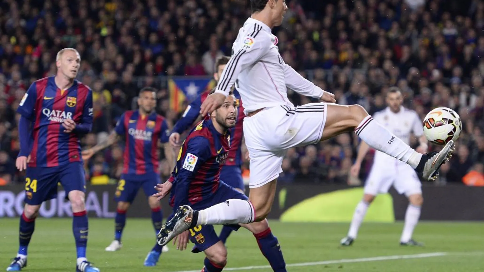 Cristiano Ronaldo, la pasada temporada en el Camp Nou