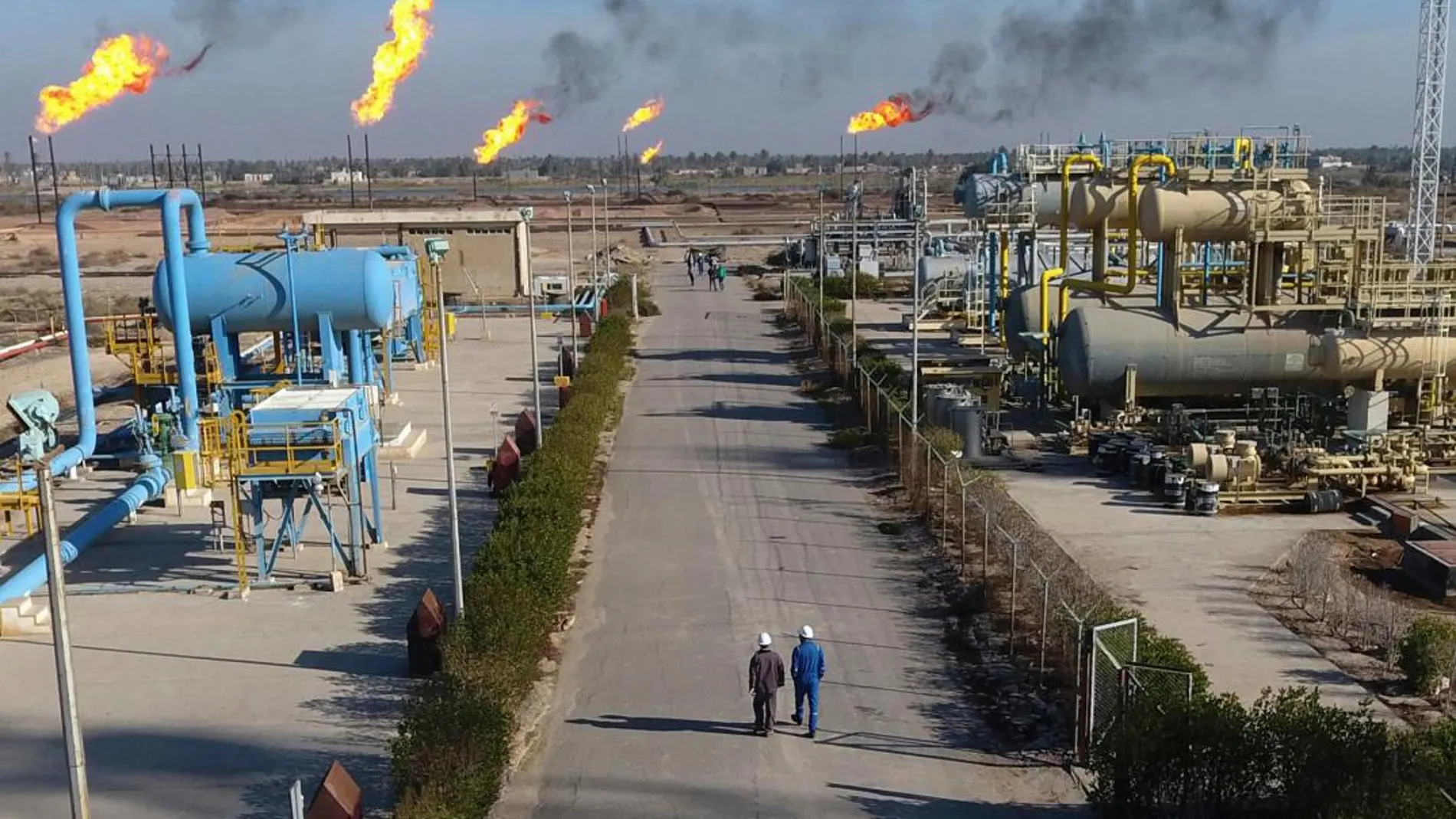 Refinería de petróleo en Irak.
