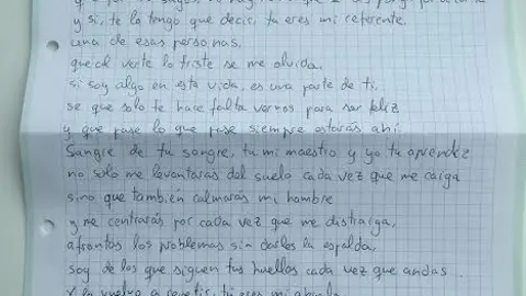 La carta de un nieto a su abuelo enfermo que emociona en Twitter