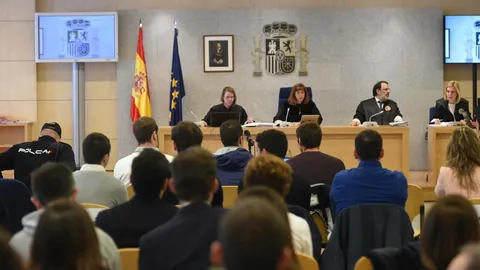 Imagen de la primera sesión del juicio por la agresión de varios guardias civiles en Alsasua