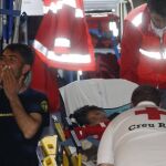 El pequeño Osman a su llegada al hospital La Fe de Valencia la noche del martes